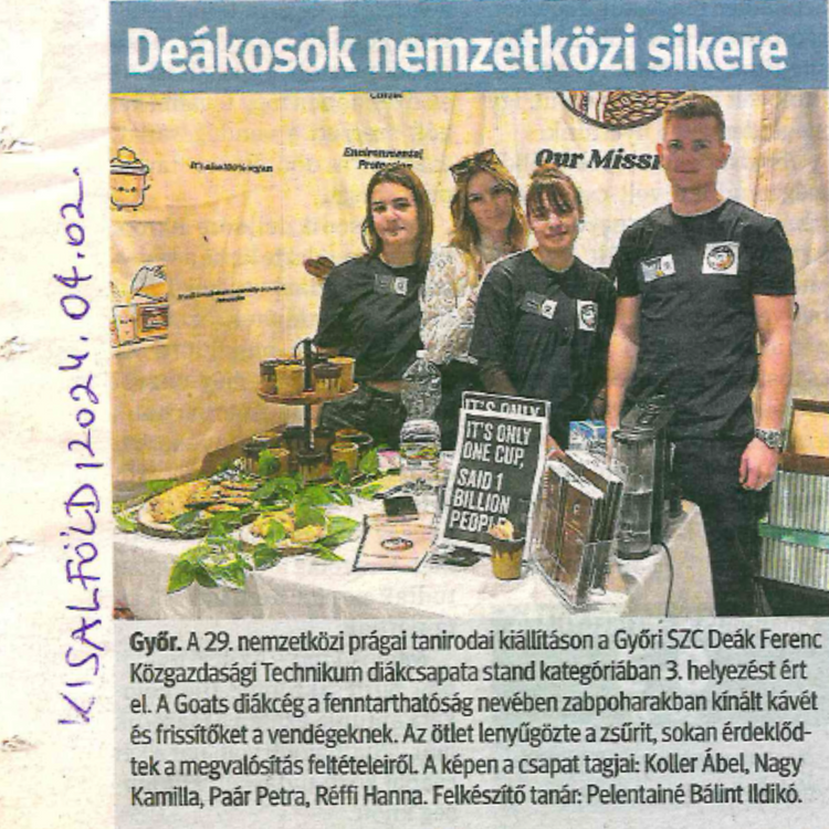 Kisalföld hírek: Deákosok nemzetközi sikere