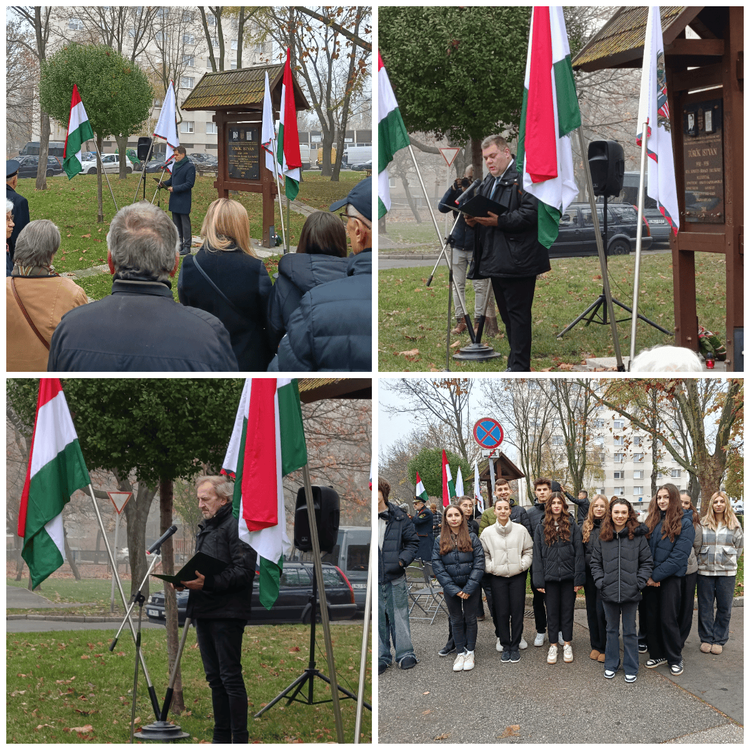 Deákosok a Török István koszorúzási ünnepségen