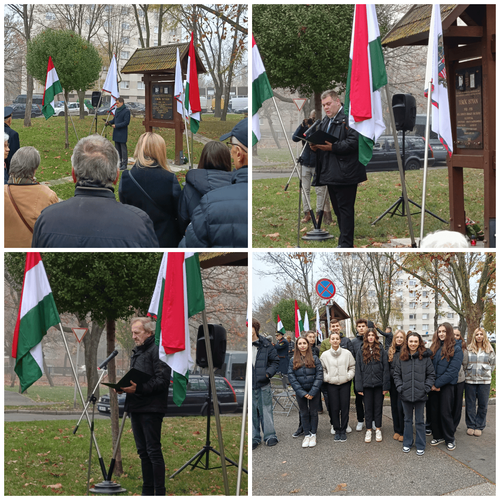 Deákosok a Török István koszorúzási ünnepségen