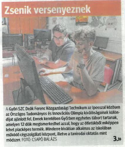 Zsenik versenyeznek